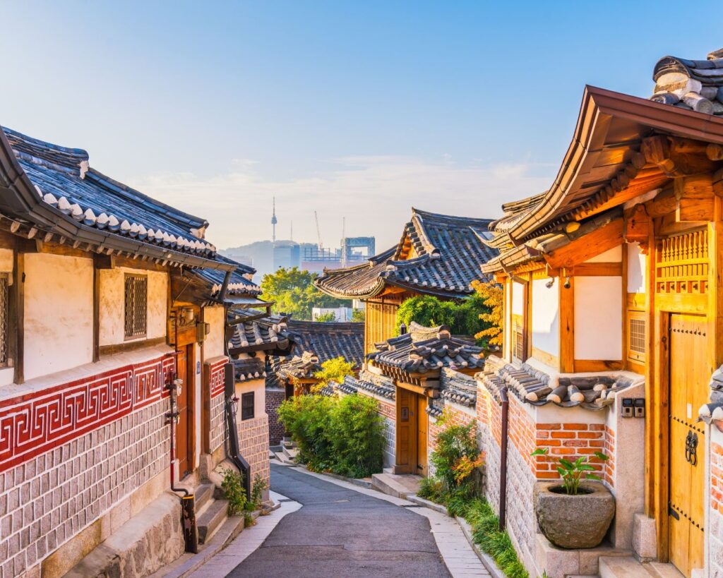 Hanok village em seoul, coreia do sul 